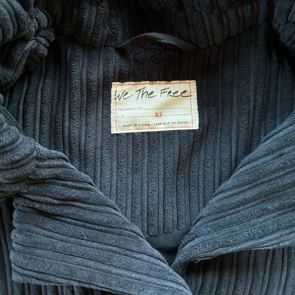 We the free soft, ribbed, black blazer - Picture 4 of 7